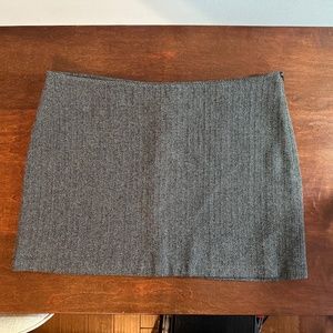 Black & White Herringbone Mini Skirt